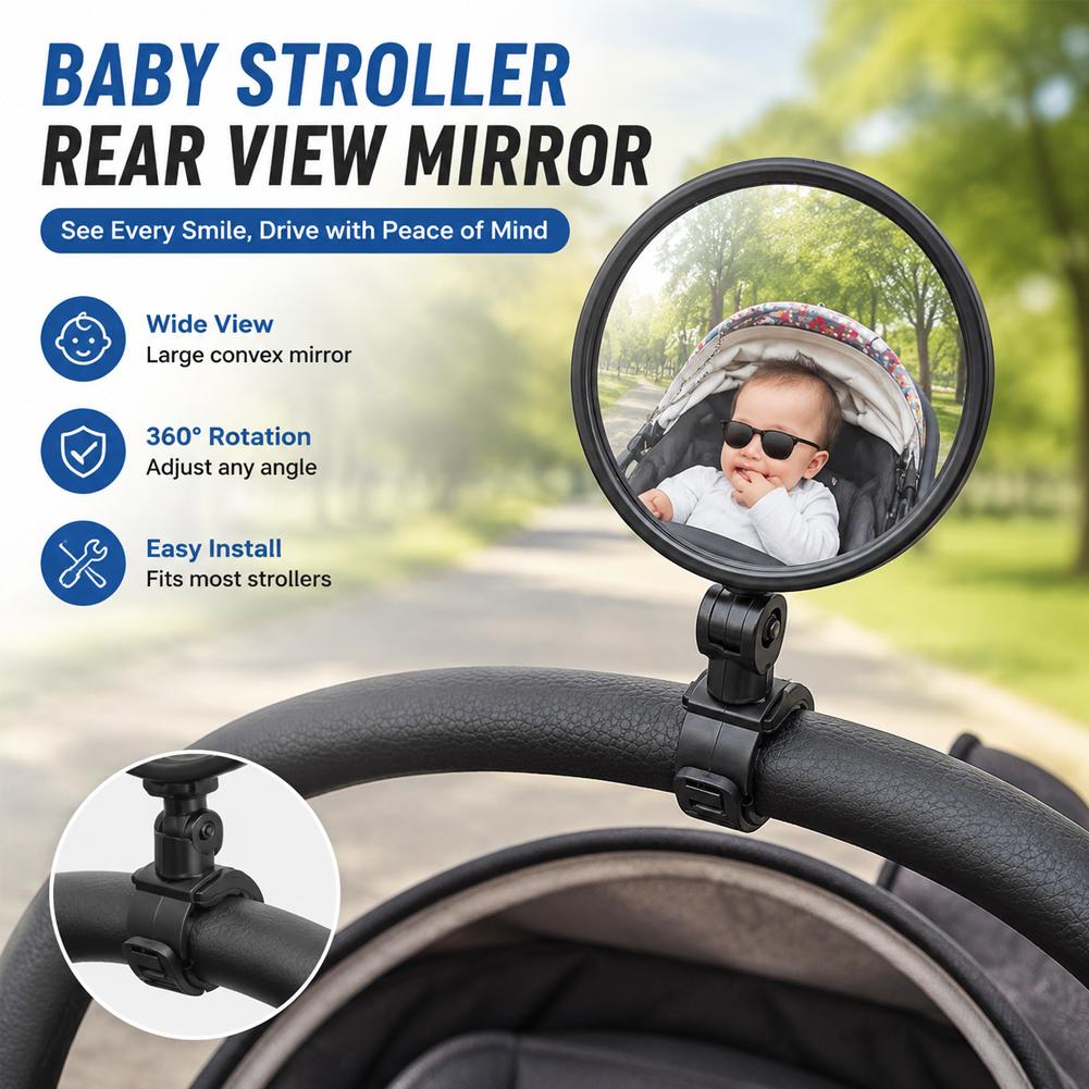 Mirror Handlebar Convex - Espelho de Bicicleta Ajustável para Guidão,