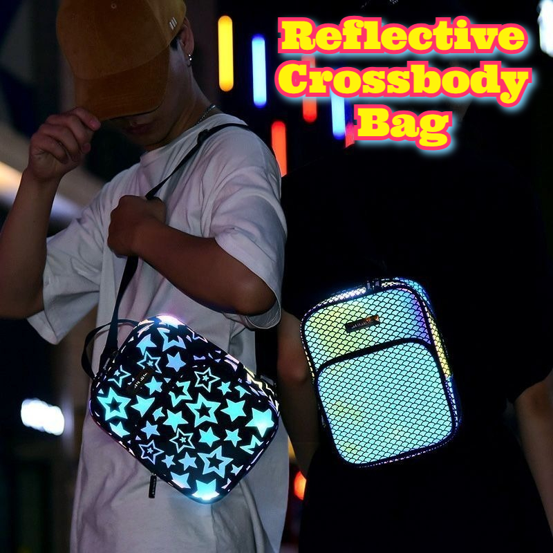 Cycling Commuter Backpack - Bolsa crossbody reflexiva multiuso esportes estilingue