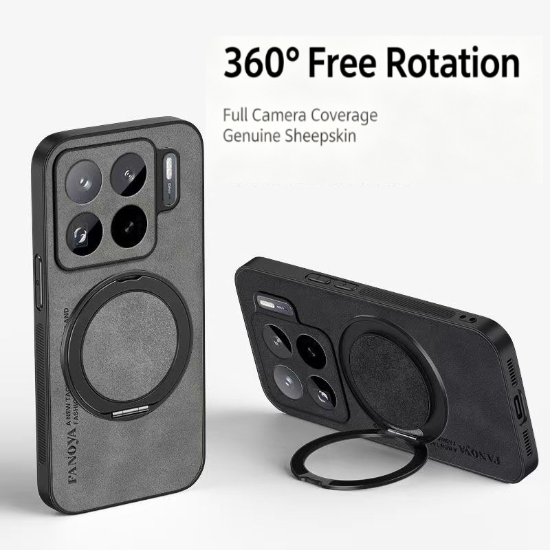 Kickstand Adjustable - Capa Magnética para Telefone em Couro